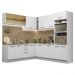 Cozinha Completa de Canto Madesa Agata 459001 com Armário e Balcão (Sem Tampo e Pia) - Branco