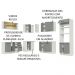 Cozinha Completa de Canto Madesa Agata 459001 com Armário e Balcão (Sem Tampo e Pia) - Branco/Cinza