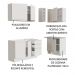 Cozinha Completa de Canto Madesa Glamy 269001 com Armário e Balcão (Sem Tampo e Pia) - Branco