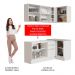Cozinha Completa de Canto Madesa Glamy 269001 com Armário e Balcão (Sem Tampo e Pia) - Branco