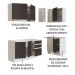 Cozinha Completa de Canto Madesa Glamy 269001 com Armário e Balcão (Sem Tampo e Pia) - Branco/Preto