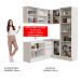 Cozinha Completa de Canto Madesa Glamy 329001 com Armário e Balcão (Sem Tampo e Pia) - Branco