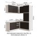 Cozinha Completa de Canto Madesa Glamy 329001 com Armário e Balcão (Sem Tampo e Pia) - Branco/Preto
