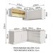 Cozinha Completa de Canto Madesa Glamy 329002 com Armário e Balcão (Sem Tampo e Pia) - Branco