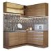 Cozinha Completa de Canto Madesa Glamy 329002 com Armário e Balcão (Sem Tampo e Pia) - Rustic