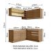 Cozinha Completa de Canto Madesa Glamy 329002 com Armário e Balcão (Sem Tampo e Pia) - Rustic