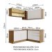 Cozinha Completa de Canto Madesa Glamy 329002 com Armário e Balcão (Sem Tampo e Pia) - Rustic/Branco