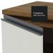 Cozinha Completa de Canto Madesa Glamy 329002 com Armário e Balcão (Sem Tampo e Pia) - Rustic/Branco