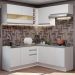 Cozinha Completa de Canto Madesa Glamy 349001 com Armário e Balcão (Sem Tampo e Pia) - Branco