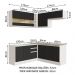Cozinha Completa de Canto Madesa Glamy 349001 com Armário e Balcão (Sem Tampo e Pia) - Branco/Preto