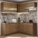 Cozinha Completa de Canto Madesa Glamy 349001 com Armário e Balcão (Sem Tampo e Pia) - Rustic