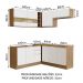 Cozinha Completa de Canto Madesa Glamy 349001 com Armário e Balcão (Sem Tampo e Pia) - Rustic/Branco