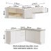 Cozinha Completa de Canto Madesa Glamy 349001 com Armário e Balcão (Sem Tampo) - Branco/Branco/Crema