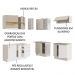 Cozinha Completa de Canto Madesa Glamy 349001 com Armário e Balcão (Sem Tampo) - Branco/Branco/Crema