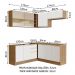 Cozinha Completa de Canto Madesa Glamy 349001 com Armário e Balcão (Sem Tampo) - Rustic/Branco/Crema