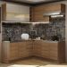 Cozinha Completa de Canto Madesa Glamy 349001 com Armário e Balcão (Sem Tampo) - Rustic/Rustic/Crema