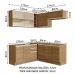Cozinha Completa de Canto Madesa Glamy 349001 com Armário e Balcão (Sem Tampo) - Rustic/Rustic/Crema