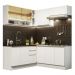 Cozinha Completa de Canto Madesa Glamy 349002 com Armário e Balcão (Sem Tampo e Pia) - Branco