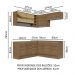 Cozinha Completa de Canto Madesa Glamy 349002 com Armário e Balcão (Sem Tampo e Pia) - Rustic