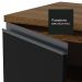 Cozinha Completa de Canto Madesa Glamy 349002 com Armário e Balcão (Sem Tampo e Pia) - Rustic/Preto