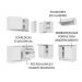 Cozinha Completa de Canto Madesa Glamy 349003 com Armário e Balcão (Sem Tampo e Pia) - Branco