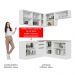 Cozinha Completa de Canto Madesa Glamy 349003 com Armário e Balcão (Sem Tampo e Pia) - Branco