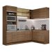 Cozinha Completa de Canto Madesa Glamy 399002 com Armário e Balcão (Sem Tampo e Pia) - Rustic