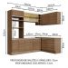 Cozinha Completa de Canto Madesa Glamy 399002 com Armário e Balcão (Sem Tampo e Pia) - Rustic