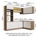 Cozinha Completa de Canto Madesa Glamy 399002 com Armário e Balcão (Sem Tampo e Pia) - Rustic/Branco