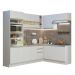 Cozinha Completa de Canto Madesa Glamy 419001 com Armário e Balcão (Sem Tampo e Pia) - Branco