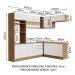 Cozinha Completa de Canto Madesa Glamy 419001 com Armário e Balcão (Sem Tampo e Pia) - Rustic/Branco
