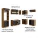 Cozinha Completa de Canto Madesa Glamy 419001 com Armário e Balcão (Sem Tampo e Pia) - Rustic/Preto