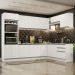 Cozinha Completa de Canto Madesa Glamy 479001 com Armário e Balcão (Sem Tampo e Pia) - Branco