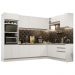 Cozinha Completa de Canto Madesa Glamy 479001 com Armário e Balcão (Sem Tampo e Pia) - Branco