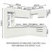 Cozinha Completa de Canto Madesa Glamy 479001 com Armário e Balcão (Sem Tampo e Pia) - Branco