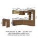 Cozinha Completa de Canto Madesa Glamy 504001  com Armário e Bancada (Sem Tampo e Pia) - Rustic