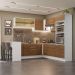 Cozinha Completa de Canto Madesa Glamy 504001 com Armário e Bancada (S/ Tampo e Pia) - Branco/Rustic