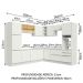 Cozinha Completa de Canto Madesa Lux com Armário e Balcão - Branco/Branco Veludo