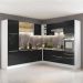 Cozinha Completa de Canto Madesa Lux com Armário e Balcão - Branco/Preto