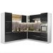 Cozinha Completa de Canto Madesa Lux com Armário e Balcão - Branco/Preto