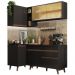 Cozinha Completa de Canto Madesa Reims 262001 com Armário e Balcão - Preto