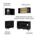 Cozinha Completa de Canto Madesa Reims 262001 com Armário e Balcão - Preto