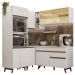 Cozinha Completa de Canto Madesa Reims 332001 com Armário e Balcão - Branco