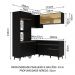 Cozinha Completa de Canto Madesa Reims 332001 com Armário e Balcão - Preto