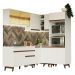 Cozinha Completa de Canto Madesa Reims 367001 com Armário e Balcão - Branco