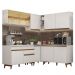 Cozinha Completa de Canto Madesa Reims 382001 com Armário e Balcão - Branco