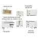 Cozinha Completa de Canto Madesa Reims 382001 com Armário e Balcão - Branco