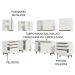 Cozinha Completa de Canto Madesa Reims 382002 com Armário e Balcão - Branco