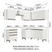 Cozinha Completa de Canto Madesa Reims 392001 com Armário e Balcão - Branco