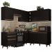 Cozinha Completa de Canto Madesa Reims 392001 com Armário e Balcão - Preto